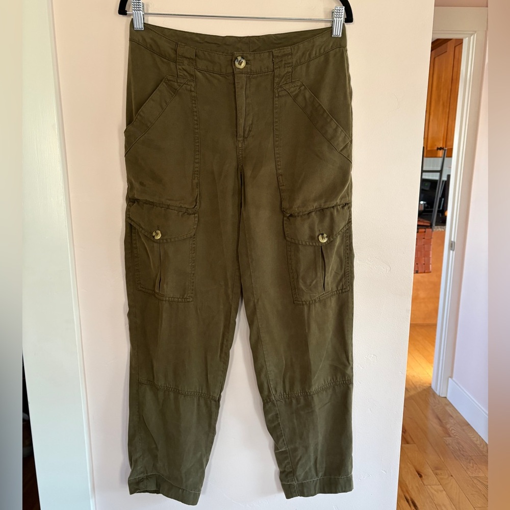 Anthropologie - Baggy Cargo Pants - Size 0 (fits big) - Army Green